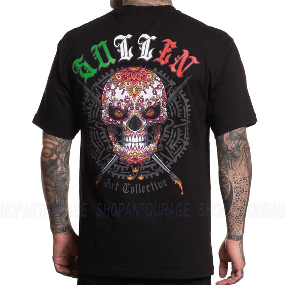 Sullen Art Collective Sugar Skull Standard Fit SCM6320 Short Sleeve Men`s T-shir - Picture 1 of 8